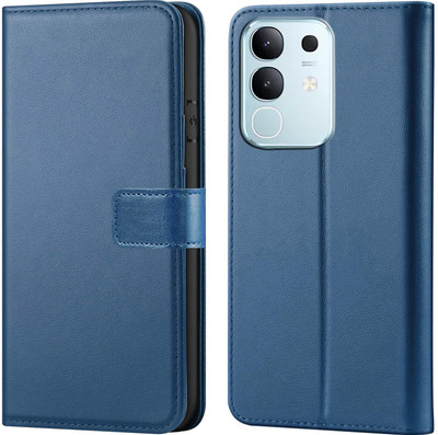 Forego Back Cover for Vivo T4X 5G(Blue, Cases with Holder, Pack of: 1)