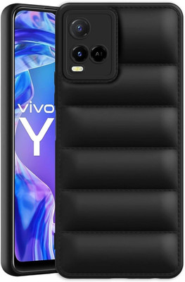 MOBIDEER Back Cover for Vivo Y33s, Camera Bump Protector | 360 Protection(Black, Puffer, Pack of: 1)