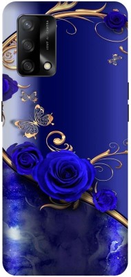 play fast Back Cover for OPPO F19s, CPH2223, GOLD, BLUE, HEART, FLOWER(Blue, Hard Case, Pack of: 1)