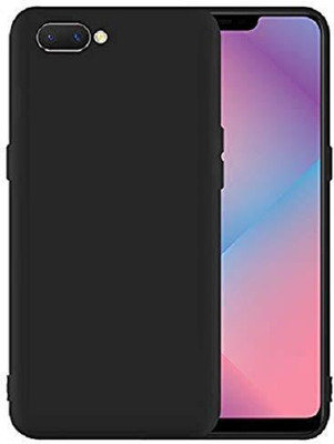 SRT Back Cover for Oppo A3s(Black, Matte Finish, Silicon, Pack of: 1)
