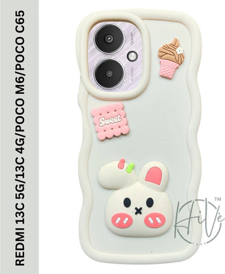 Hive Back Cover for Redmi 13C 5G, Redmi 13C 4G, POCO M6, POCO C65(White, Grip Case, Silicon, Pack of: 1)