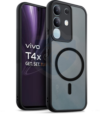 Micvir Back Cover for vivo T4x 5G(Black, Shock Proof, Pack of: 1)