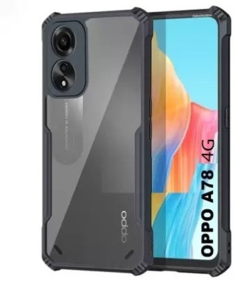 S-Line Back Cover for Oppo A78 4G, Premium TPU Bumper Clear Transparent Case(Black, Pack of: 1)