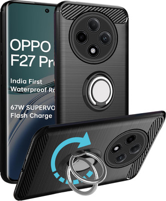 Unistuff Back Cover for Oppo F27 Pro+ 5G(Black, Ring Case, Pack of: 1)
