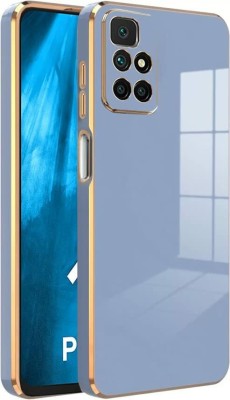 NICPIC Back Cover for Redmi Note 11 4G(Blue, Gold, Camera Bump Protector, Silicon, Pack of: 1)