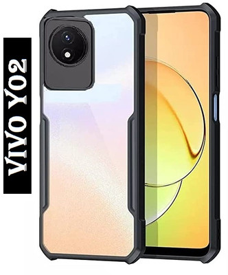 Caseline Back Cover for vivo Y02 4G, Vivo Y02, vivo Y02(Black, Shock Proof, Pack of: 1)