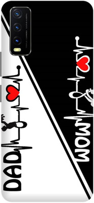 DIKRO Back Cover for vivo Y12G, V2068, MOM, DAD, MOTHER, FATHER, LOVE(Black, Hard Case, Pack of: 1)