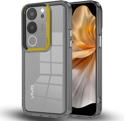 gadvik Back Cover for Vivo V29 5G(Yellow, Black, Transparent, Grip Case, Silicon, Pack of: 1)
