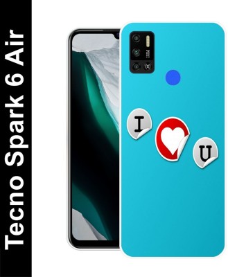 Artage Back Cover for TECNO SPARK 6 AIR(Blue, Dual Protection, Silicon, Pack of: 1)