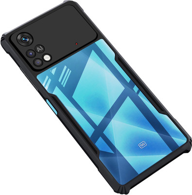 LOGELI Back Cover for Poco X4 Pro 5G, Poco X4 Pro(Transparent, Black, Camera Bump Protector, Pack of: 1)