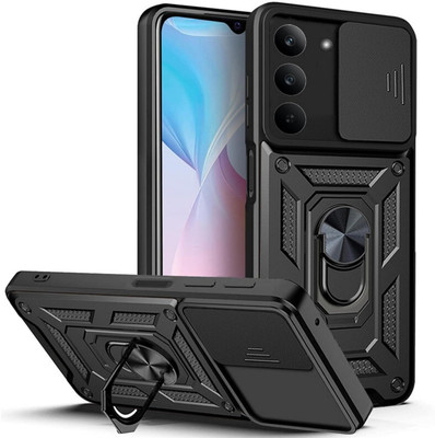 YUWOO Back Cover for Realme 14x 5G(Black, Shock Proof, Pack of: 1)