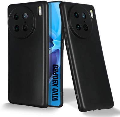 NG CREATION Back Cover for vivo X90 Pro(Black, Flexible, Silicon)