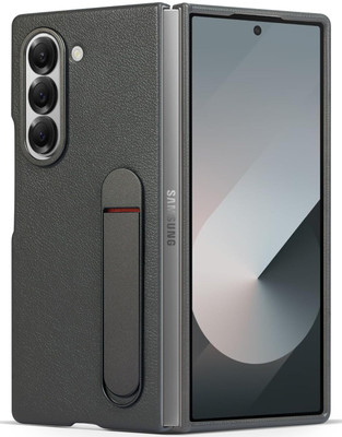 AEETZ Back Cover for Samsung Galaxy Z Fold 7 Front & Back Kindsuit Case |New Leather Case/Cover with Kick Stand(Grey, Shock Proof, Pack of: 1)