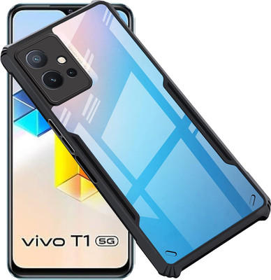ADI Creations Back Cover for vivo T1 5G(Black, Camera Bump Protector, Pack of: 1)