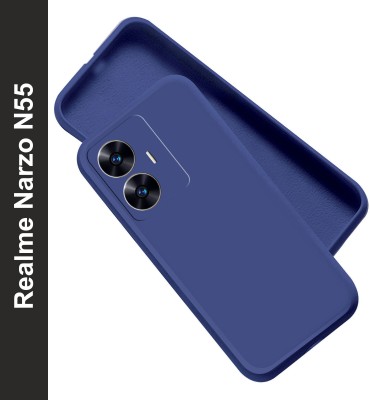 Artistque Back Cover for Realme Narzo N55(Blue, Flexible, Silicon, Pack of: 1)