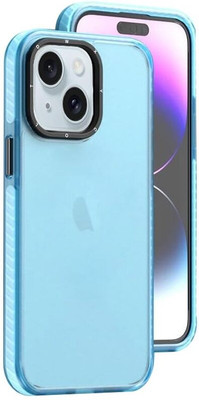 RiverForest Back Cover for iPhone 15 Military Grade Drop Protective, Translucent Matte cover case(Blue, Dual Protection, Pack of: 1)