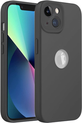 likgus Back Cover for Apple iPhone 15, Original Liquid Silicone inner Velvet Cloth Logo View Case(Grey, Camera Bump Protector, Silicon, Pack of: 1)