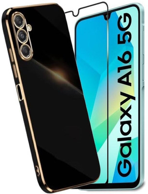 A3sprime Edge To Edge Tempered Glass for Samsung Galaxy A16 5G with 1 Piece Soft TPU Anti-Slip Built-in Camera Protector Back Cover(Pack of 2)