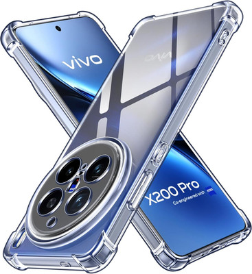 CLOVYR Back Cover for Vivo X200 Pro 5G Bumper Silicon Transparent Case(Transparent, Camera Bump Protector, Silicon, Pack of: 1)