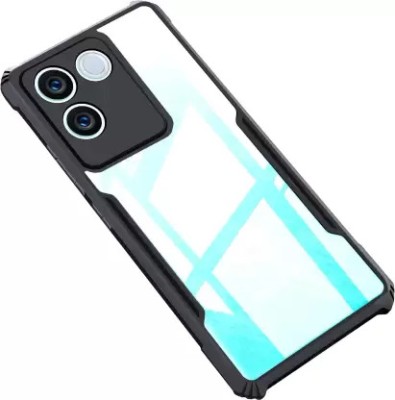 Mobile Case Cover Bumper Case for Vivo T2 Pro 5G(Black, Transparent, Shock Proof, Pack of: 1)