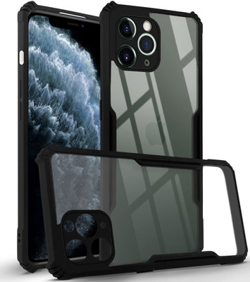 BOZTI Back Cover for Apple iPhone 11 Pro(Transparent, Black, Grip Case, Pack of: 1)