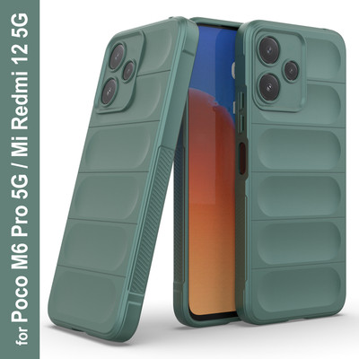 Zapcase Back Cover for Poco M6 Pro 5G(Green, 3D Case, Silicon, Pack of: 1)