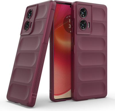 GLOBAL NOMAD Back Cover for Motorola G85 5G(Maroon, 3D Case, Silicon, Pack of: 1)