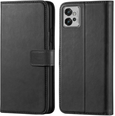TINGTONG Flip Cover for Moto G32(Black, Dual Protection, Pack of: 1)
