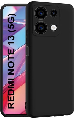 Bigil Back Cover for Redmi Note 13 (5G), Plain Candy Case with Camera Protection(Black, Flexible, Pack of: 1)