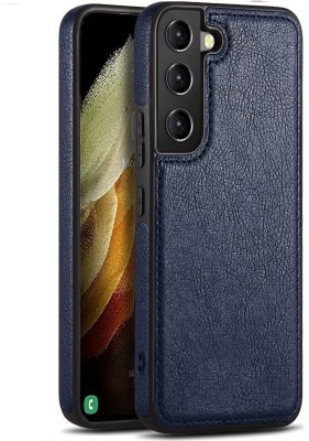 MOBILOVE Back Cover for Samsung Galaxy S21 FE 5G | PU Leather Flexible Soft Back Case Cover(Blue, Shock Proof, Pack of: 1)