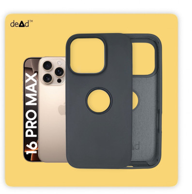 dead Back Cover for Apple iPhone 16 Pro Max(Black, Grip Case, Silicon, Pack of: 1)