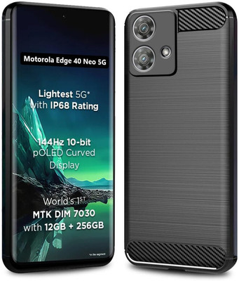 VLMBR BACK COVER Back Cover for mobile phone case cover Motorola Moto edge 40 Neo 5G (Black,Silicon,Pack of:1),/15(Black, Camera Bump Protector, Silicon, Pack of: 1)
