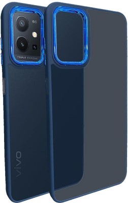 Artistque Back Cover for Vivo Y75 5G(Blue, Matte Finish, Pack of: 1)