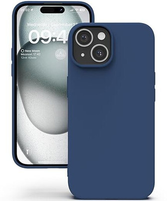Zonifycart Back Cover for Apple iPhone 15(Blue, Matte Finish, Silicon, Pack of: 1)