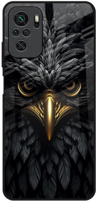 QRIOH Glass Back Cover for Redmi Note 10S(Grey, Grip Case, Pack of: 1)
