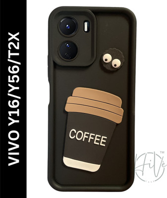 Hive Back Cover for vivo Y16, Vivo T2X, Vivo Y56(Black, Grip Case, Silicon, Pack of: 1)