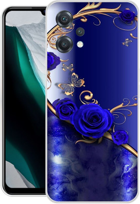 FUGGA Back Cover for OnePlus Nord CE 2 Lite 5G, CPH2381, GOLD, BLUE, HEART, FLOWER(Blue, Flexible, Silicon, Pack of: 1)