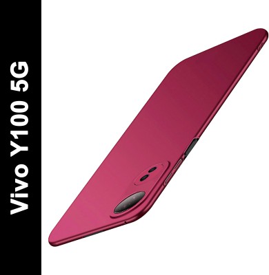 Micvir Back Cover for VIVO Y100 5G(Red, Hard Case, Pack of: 1)