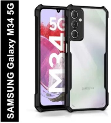 Sarju Back Cover for Samsung Galaxy M34 5G, Samsung Galaxy F34 5G, IP(Black, Flexible, Pack of: 1)