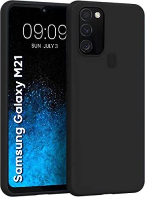 TRUEUPGRADE Back Cover for Liquid Silicone Samsung Galaxy M21 2021 Edition|M21|M30S|Microfiber Inside(Black, Camera Bump Protector, Silicon, Pack of: 1)