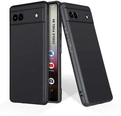 myamma Back Cover for Google Pixel 6A,Candy(Black, Transparent, Silicon)