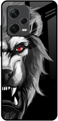 QRIOH Glass Back Cover for Redmi Note 12 Pro 5G(Multicolor, Grip Case, Pack of: 1)