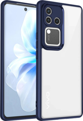 Kypo Back Cover for Vivo V30 Pro 5G(Blue, Transparent, Camera Bump Protector, Pack of: 1)