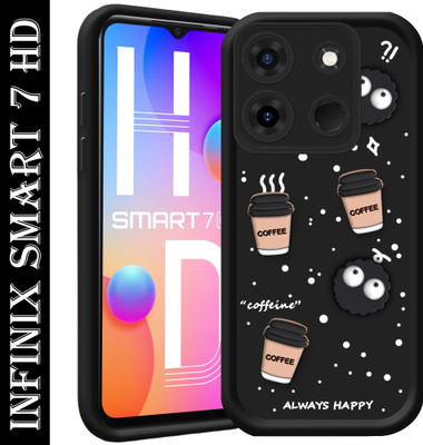 BOZTI Back Cover for Infinix Smart 7 HD(Black, 3D Case, Pack of: 1)