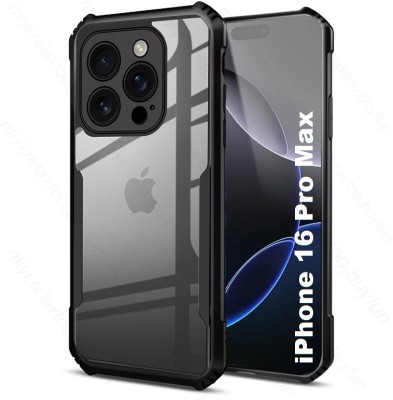 Casehub Back Cover for Apple iPhone 16 Pro Max(Transparent, Camera Bump Protector)