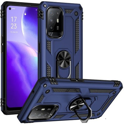 KrKis Back Cover for Oppo F19 Pro Plus(Blue, Rugged Armor, Pack of: 1)