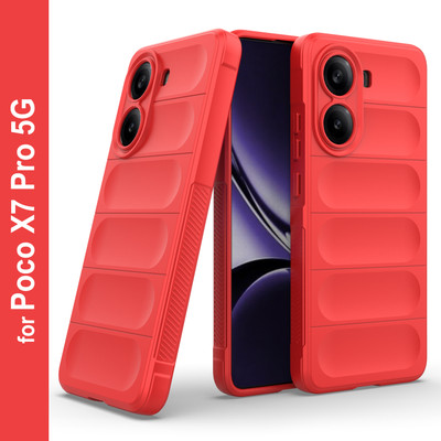 Zapcase Back Cover for Poco X7 Pro 5G(Red, 3D Case, Silicon, Pack of: 1)