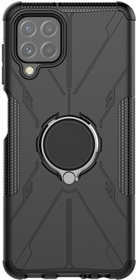 MOBIRUSH Back Cover for Samsung Galaxy M32 4G(Black, Ring Case, Pack of: 1)