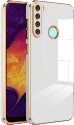 RESOURIS Back Cover for mi Redmi Note 8(White, Gold, Camera Bump Protector, Silicon, Pack of: 1)