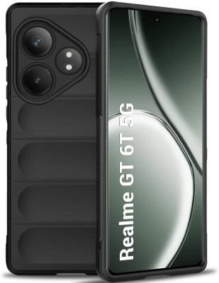 Micvir Back Cover for Realme GT 6T 5G(Black, 3D Case, Silicon, Pack of: 1)